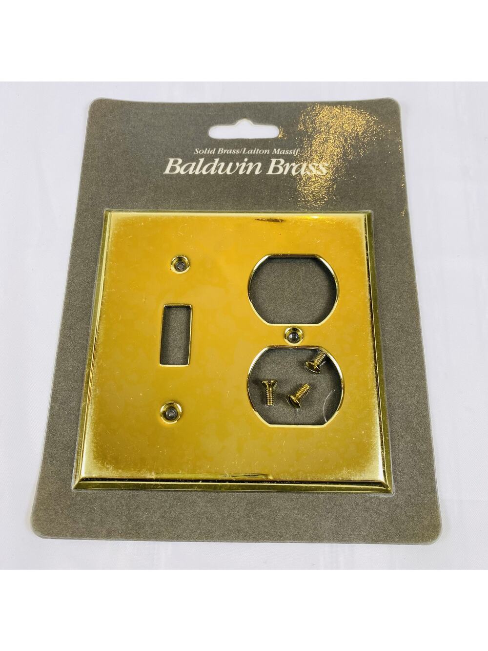 Baldwin Brass Single Toggle/Outlet Switch Plate in Polished Brass - 4762-030-CD